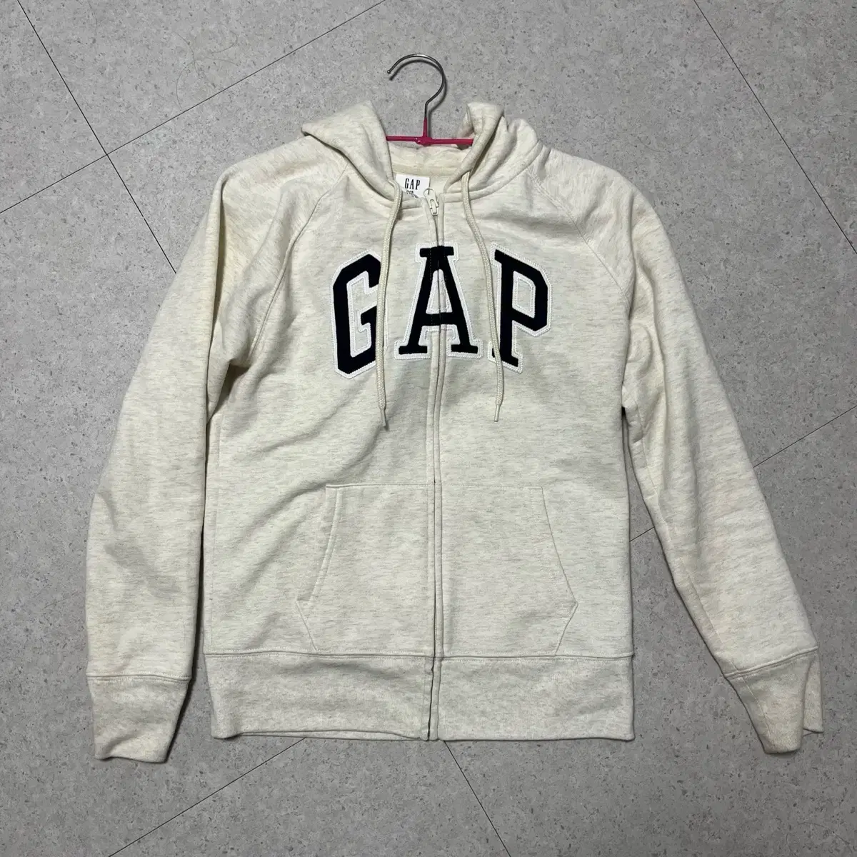 S급) GAP 기모 후드집업 아이보리 성인 xs