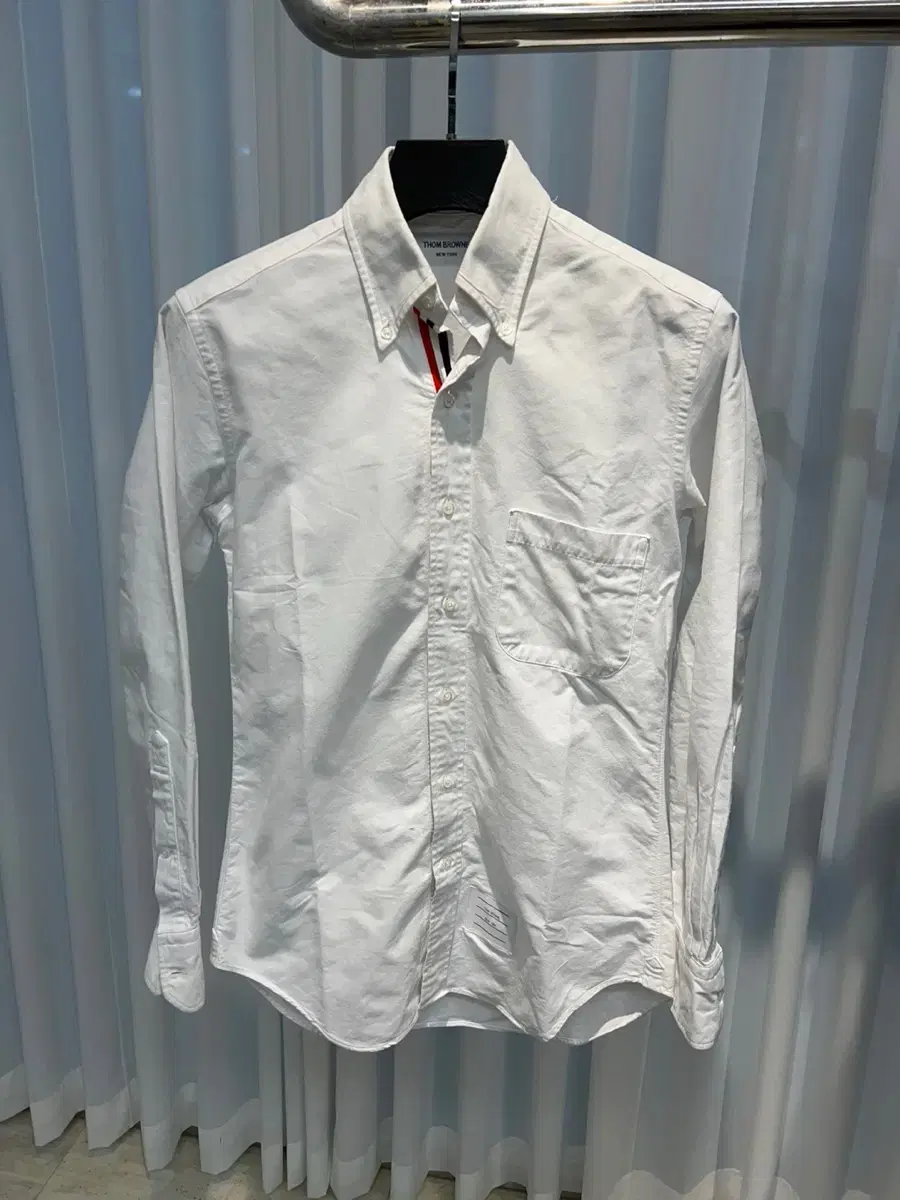 (1) Thom Browne Hidden Tricot Shirt White