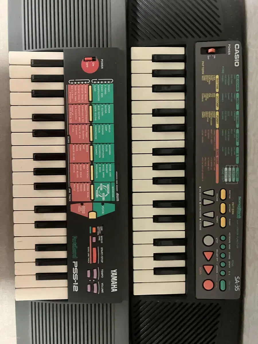 casio sa-35 , yamaha pss-12 신디사이저 건반