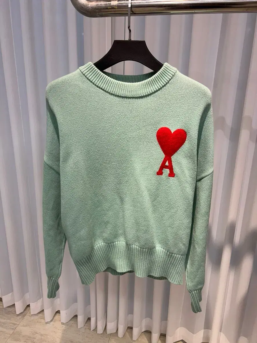 (M) Army Big Logo Crewneck Sweater Knit Aquagreen