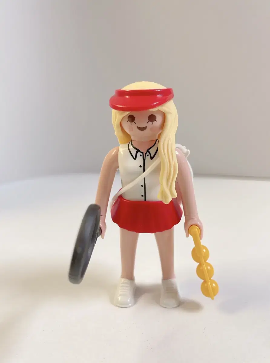 Playmobil Custom Tennis (White Shirt & Red Skirt)