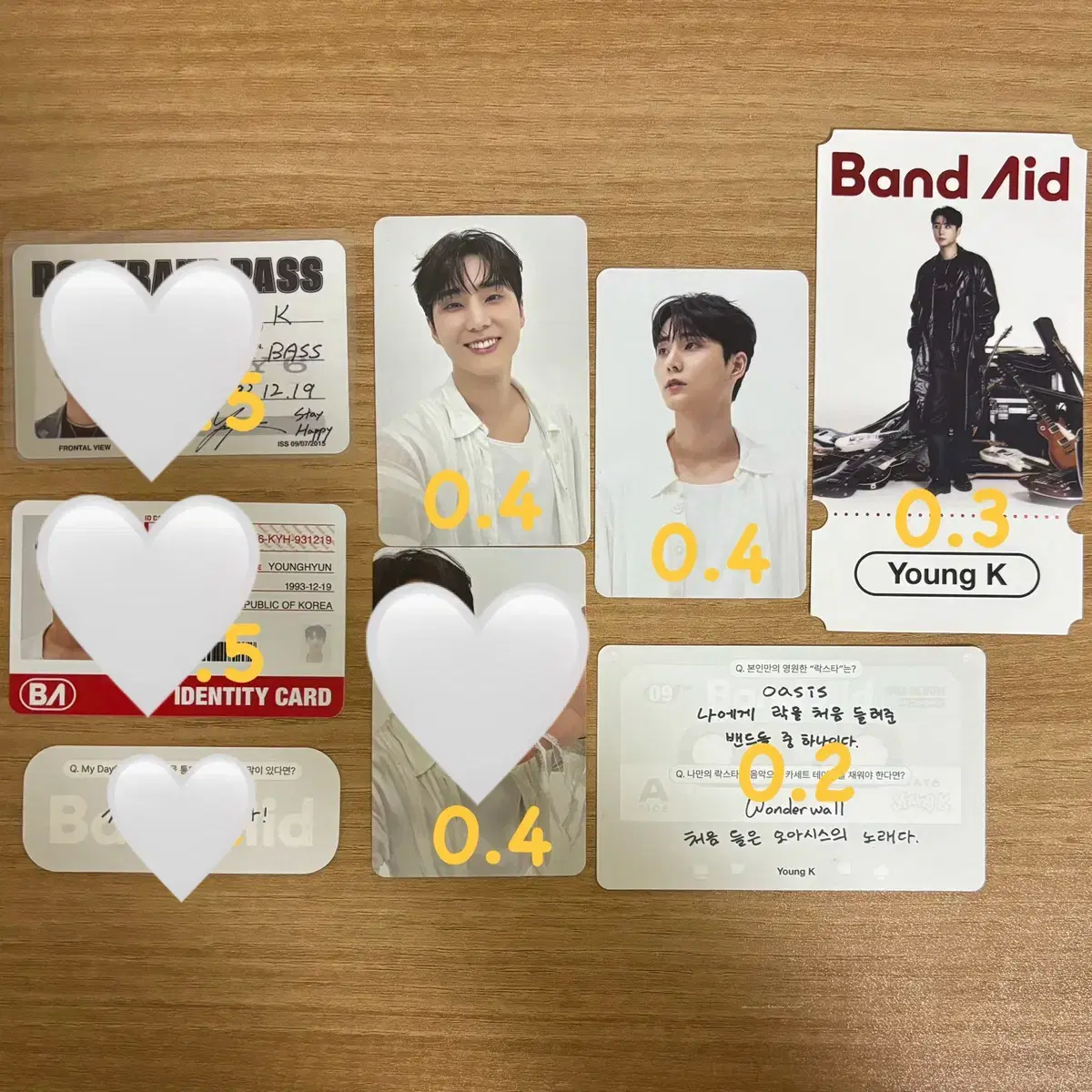 Day 6 Bandaid YoungKay photocard Ticket Original Writer Sungjin Minibook