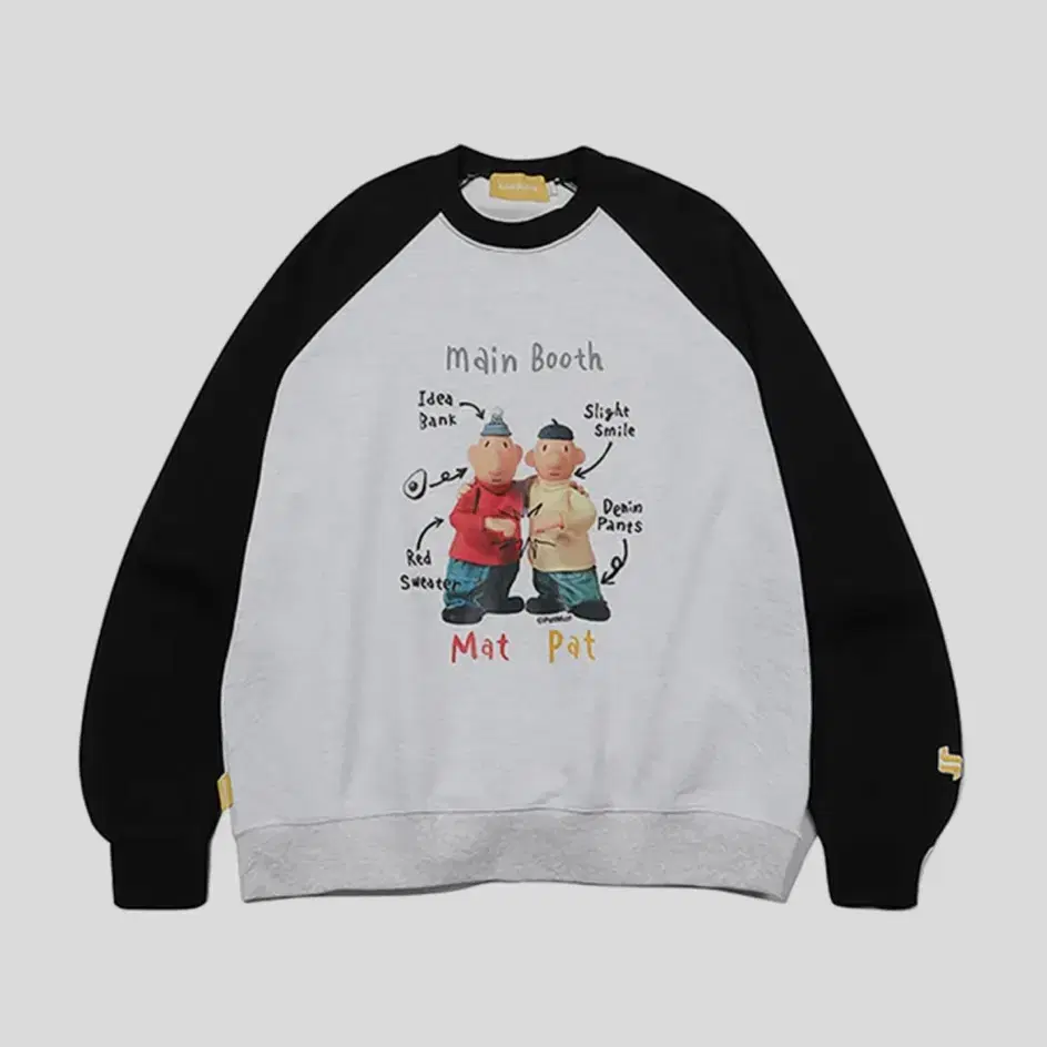 메인부스 [Pat&Mat] QnA Sweatshirt(BLACK)