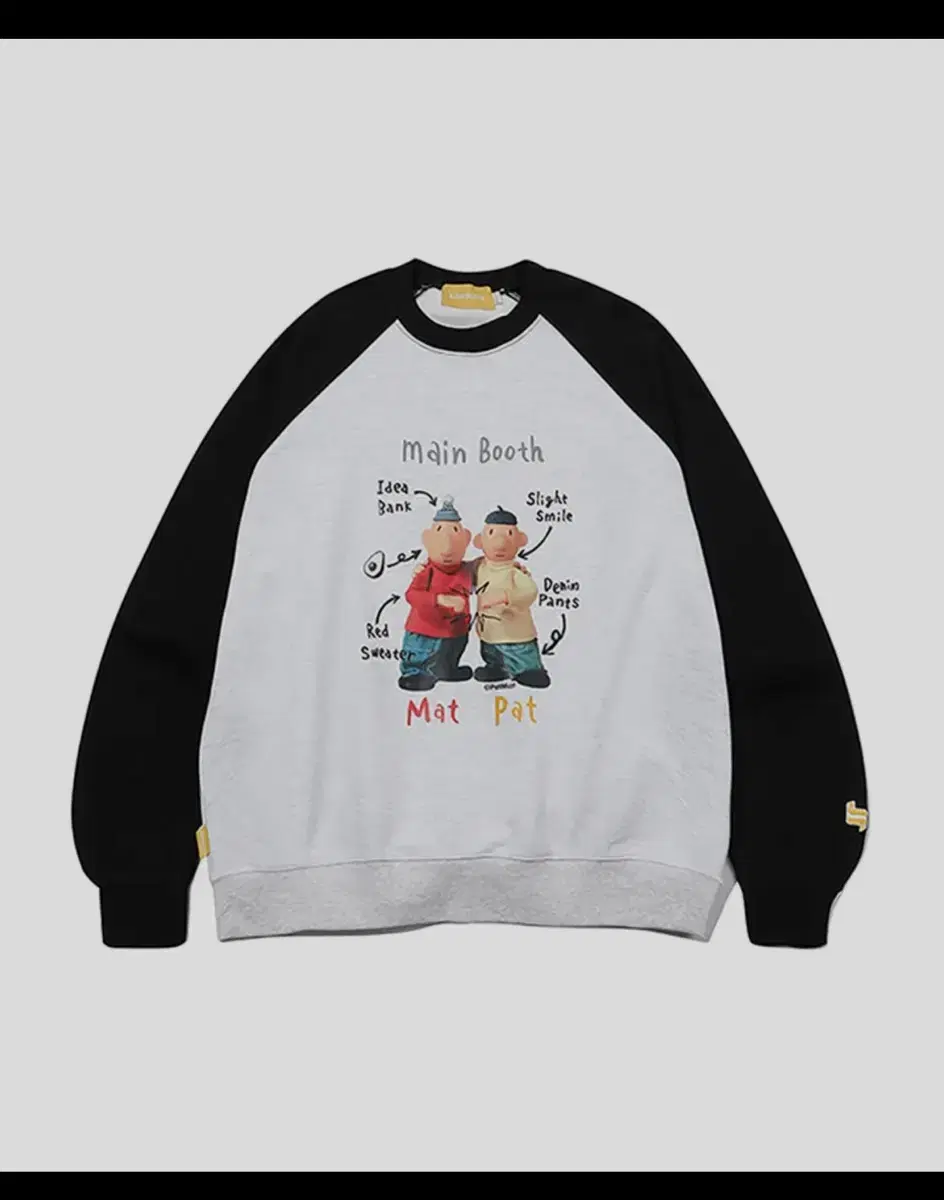 메인부스 [Pat&Mat] QnA Sweatshirt(BLACK)