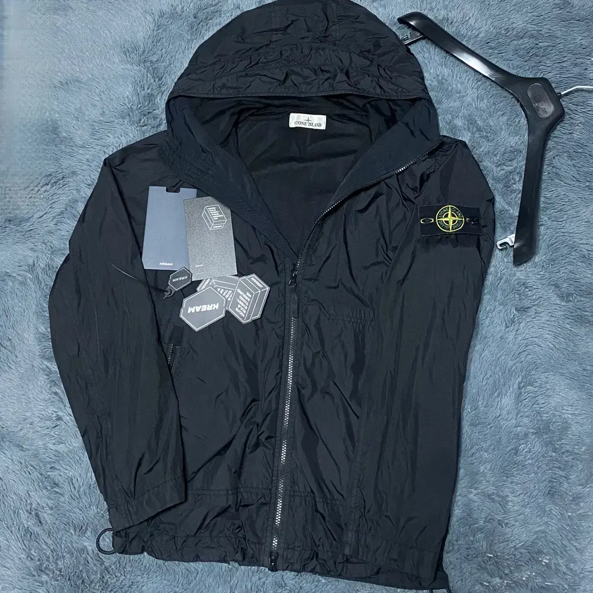 [23-24ss/S]Stone Island Crinklaps Jacket Windbreaker Black