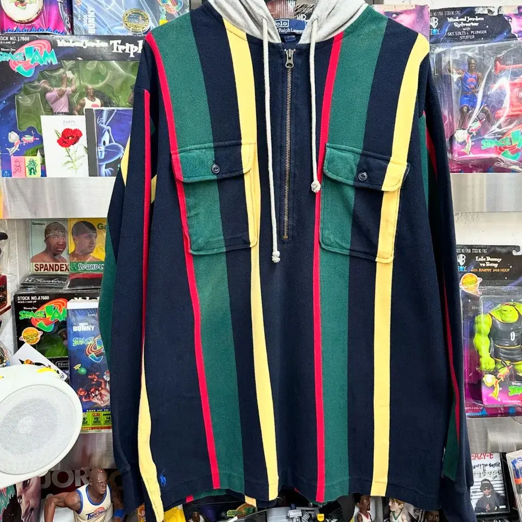 90S POLO HALF ZIP UP HOODIE 폴로 빈티지 후드