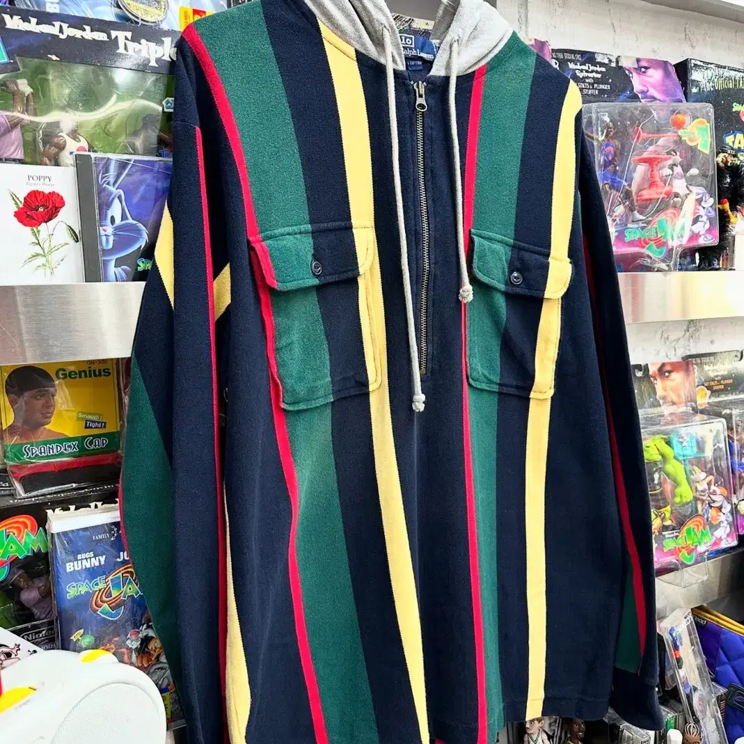 90S POLO HALF ZIP UP HOODIE 폴로 빈티지 후드