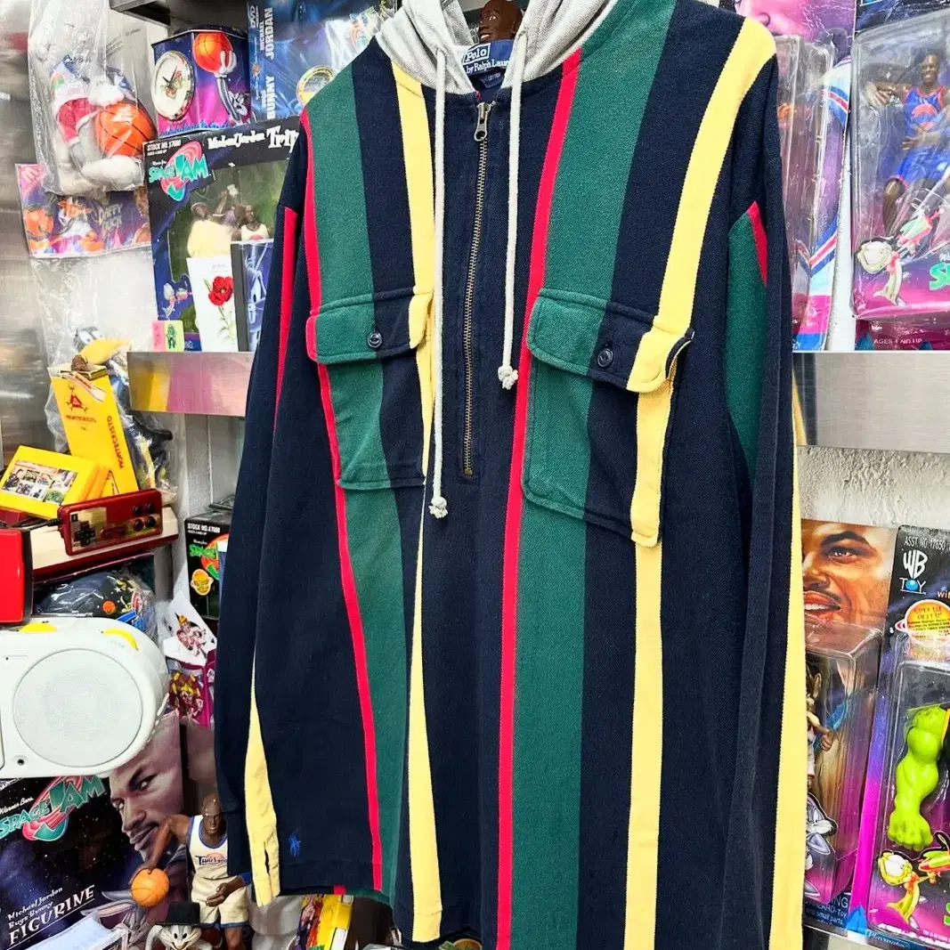 90S POLO HALF ZIP UP HOODIE 폴로 빈티지 후드