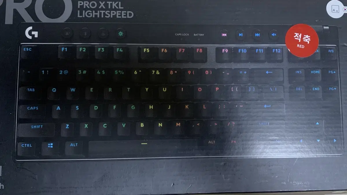 로지텍 GPRO X TKL LIGHTSPEED 블루투스 키보드 적축 풀박