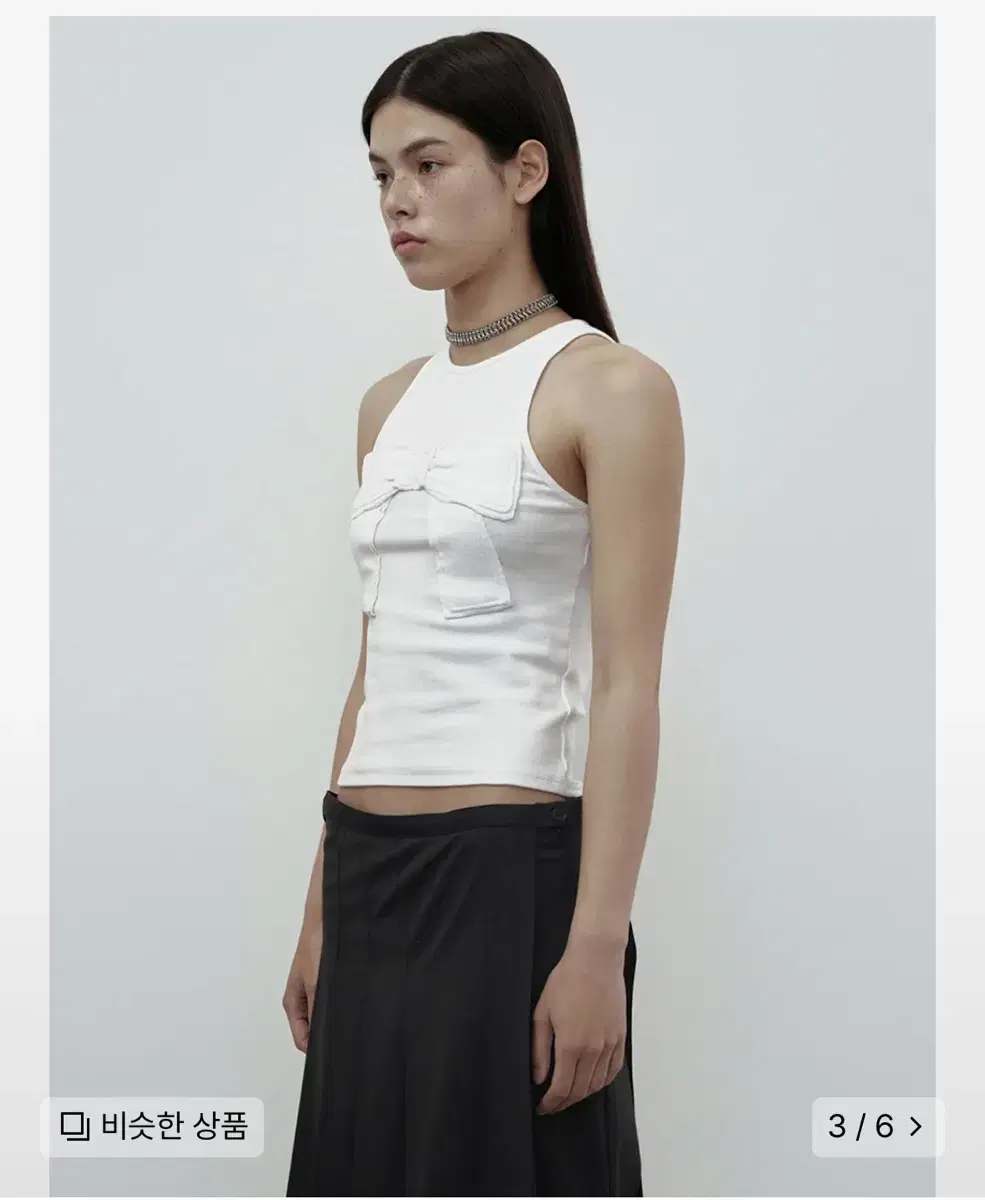 세릭 cerric BIG RIBBON SLEEVELESS / WHITE