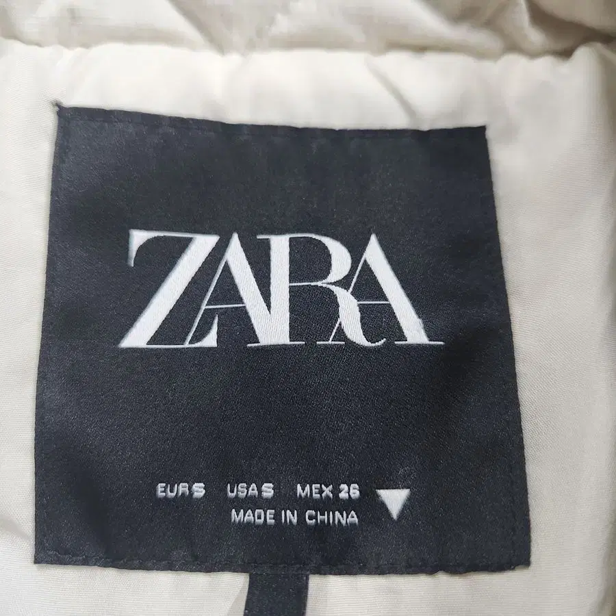 [여S]ZARA 크림베이지 퀼팅 크롭 점퍼[Y49-223]/레이디블루