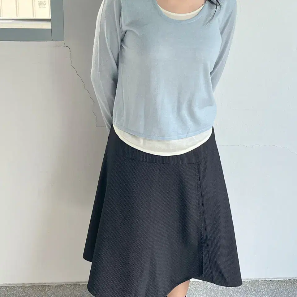 샵 프레임 double layered autumn knit