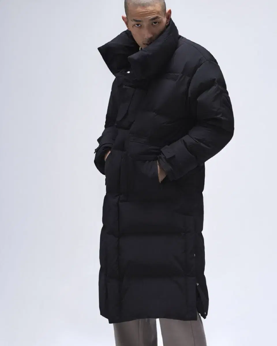 Customizable mellow silencion goose down long puffer jacket