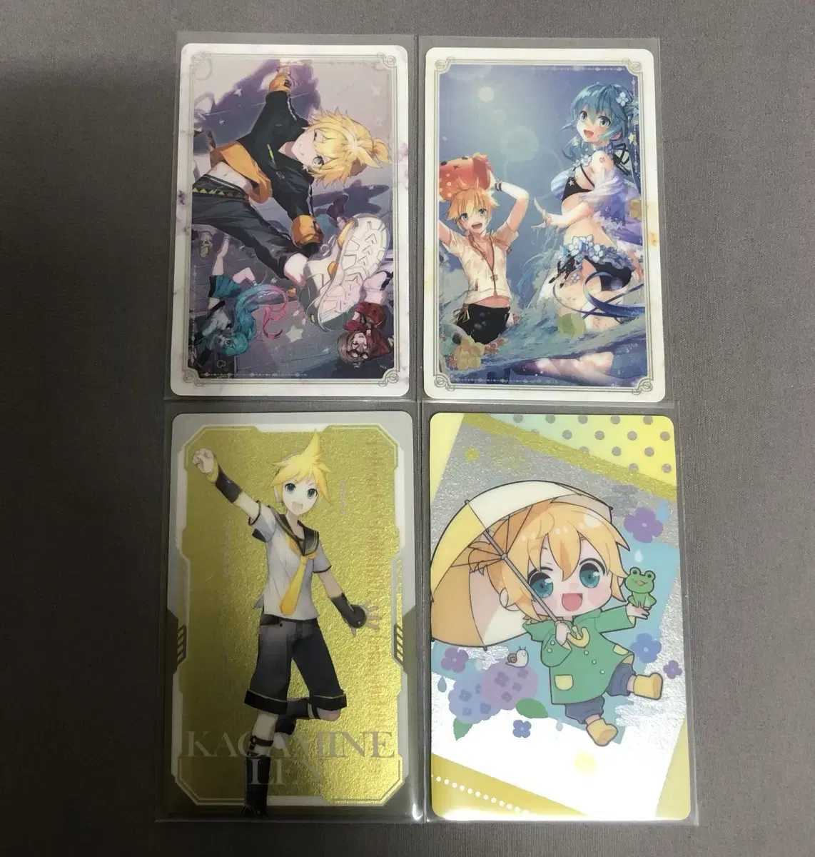 Hatsune Miku Metallic kard photocard Rin ren Kaito Meiko Leca