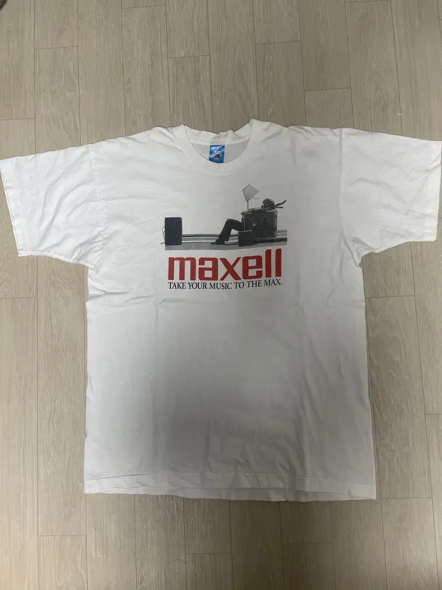 [XL] 90s maxell 티셔츠 fruit of the loom 택