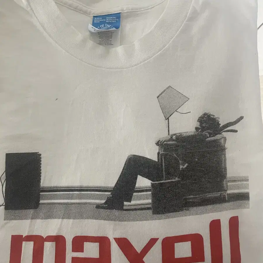 [XL] 90s maxell 티셔츠 fruit of the loom 택