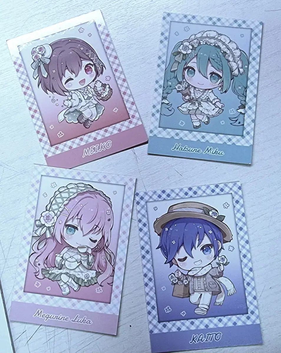 bokaro megurine lew hatsune miku meiko kaito trading polaroid