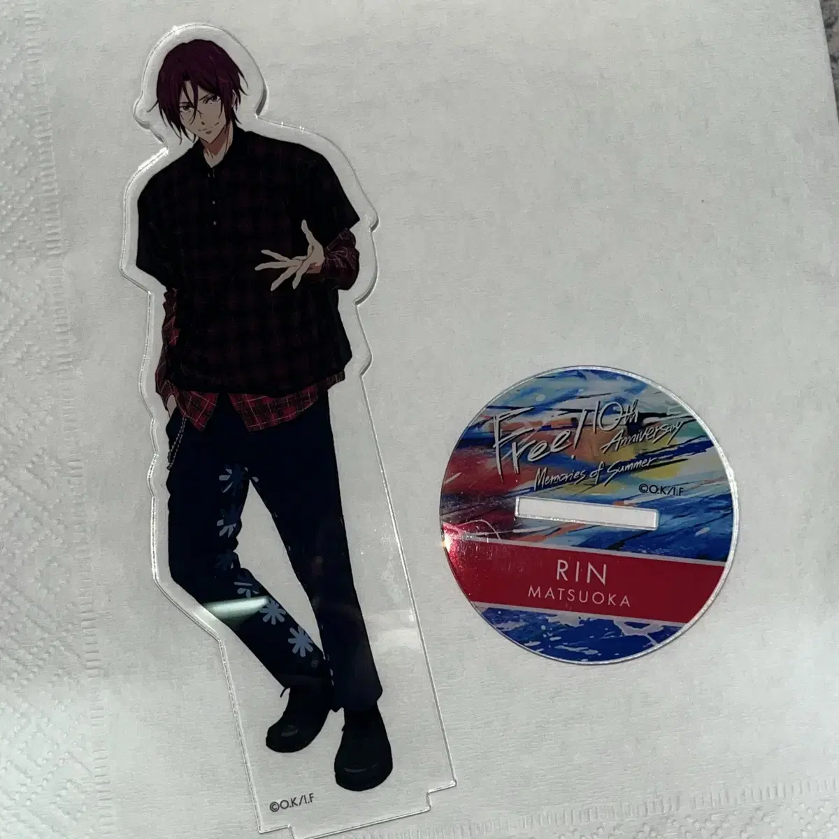 Freefree! Rin Matsuoka 10th Anniversary Acrylic Stand