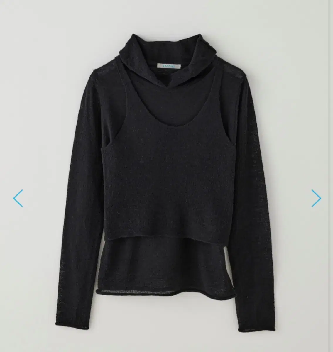 타낫  T/T 2way turtleneck knit (black)