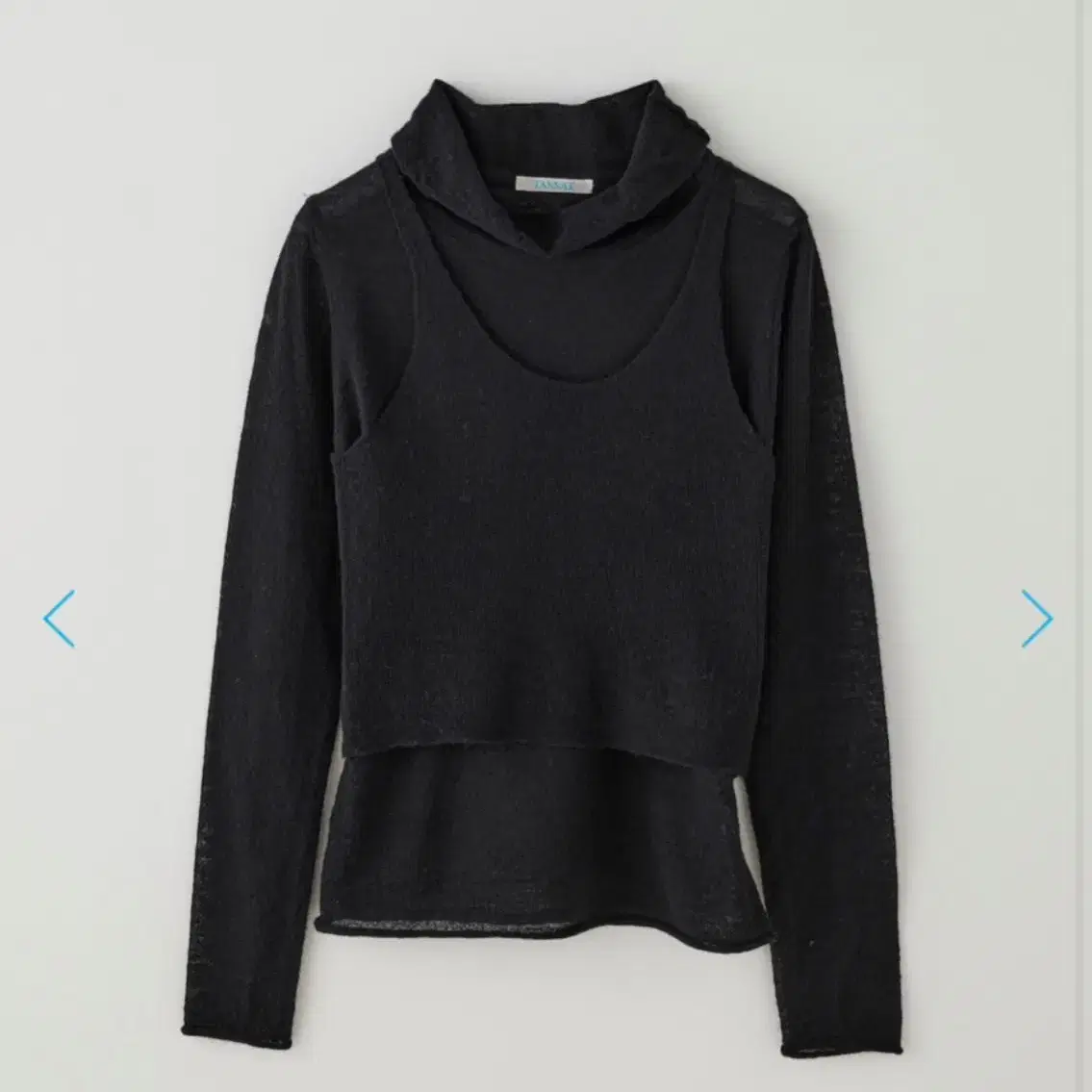 타낫  T/T 2way turtleneck knit (black)