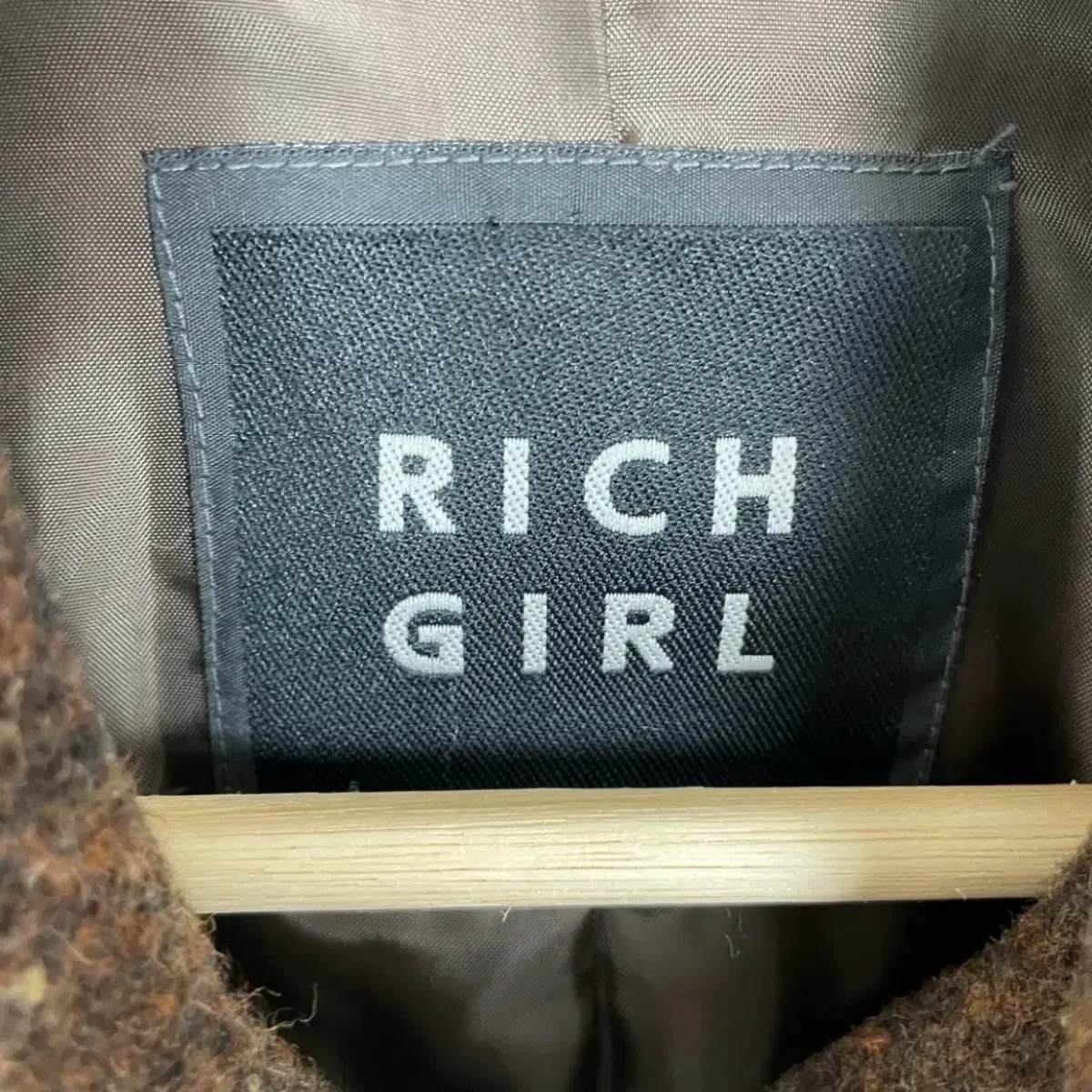 Richgirl 브라운 울 코트