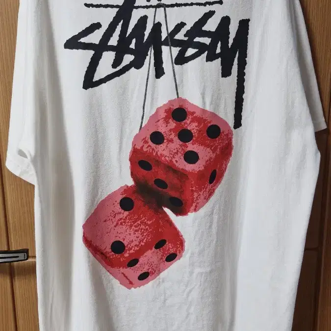 Stussy Fuzzy Dice T-Shirt White