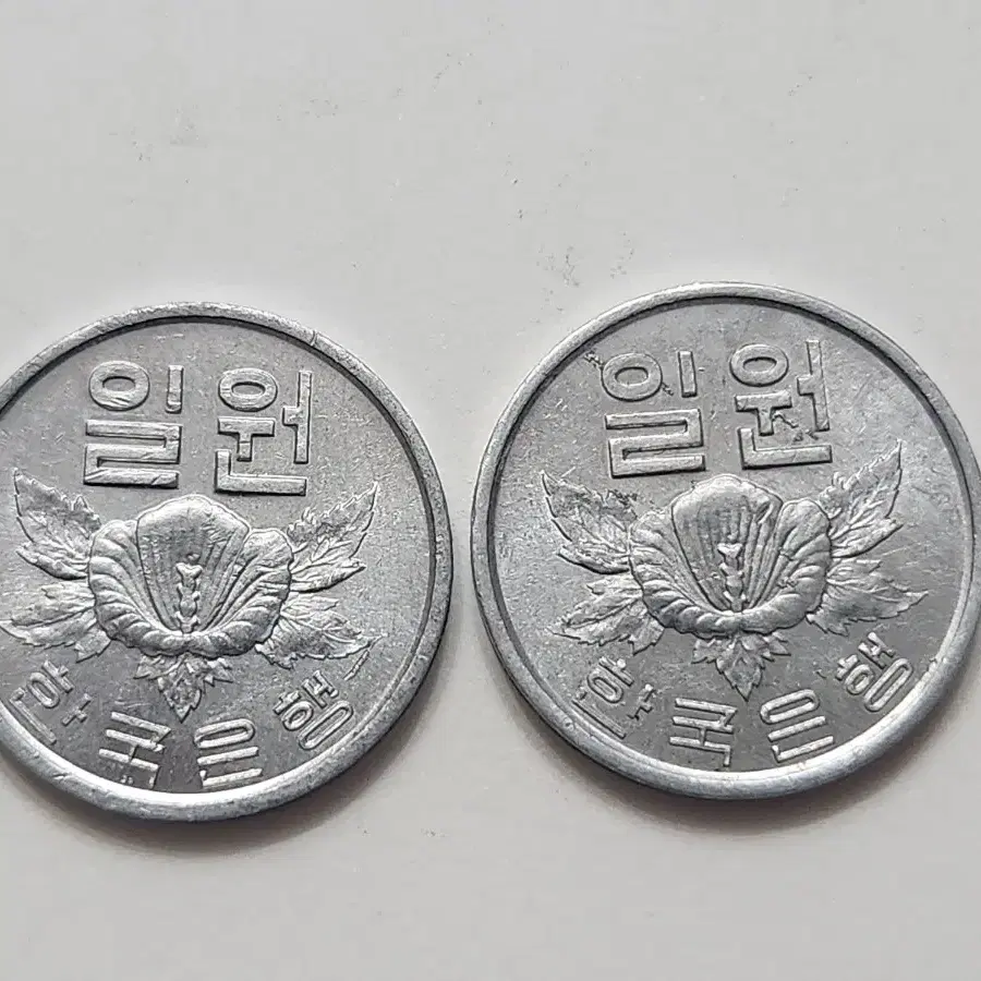 옛날동전, 1969년 1원 두점 일괄