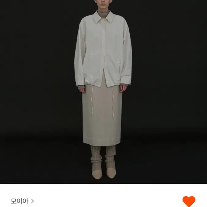 Moia 모이아 drawstring shirt 셔츠 에크루