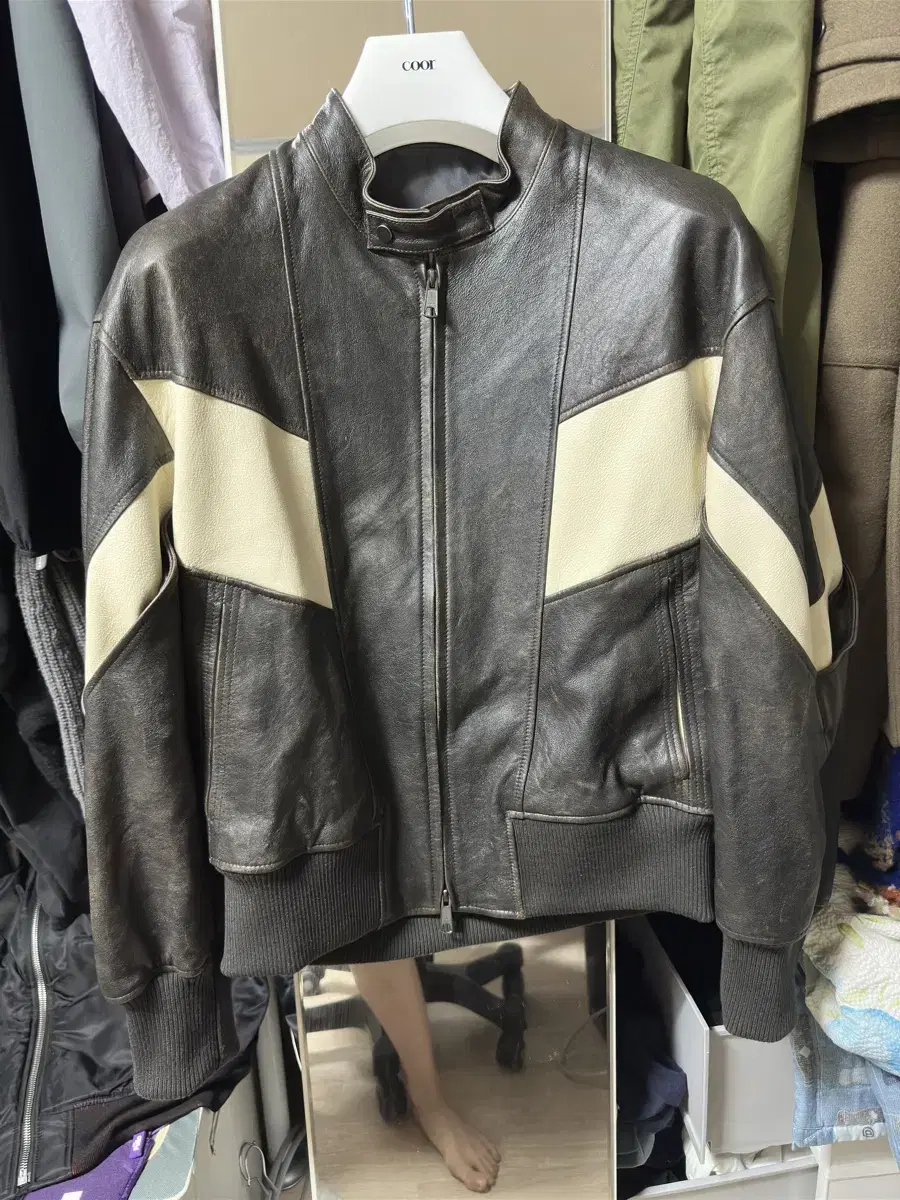 Coor Distressed Leather Jacket size M