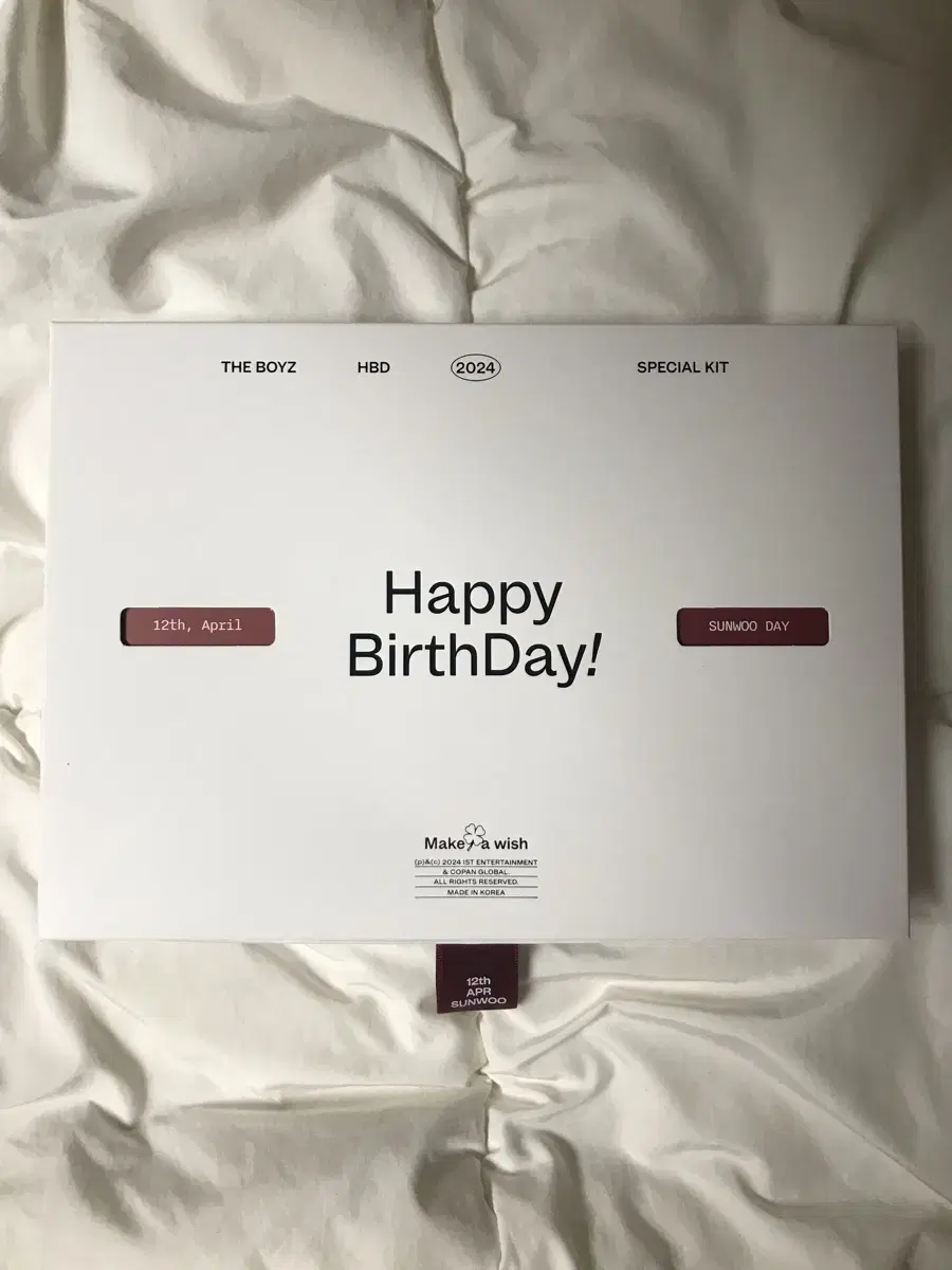 The Boyz sunwoo Birthday Kit