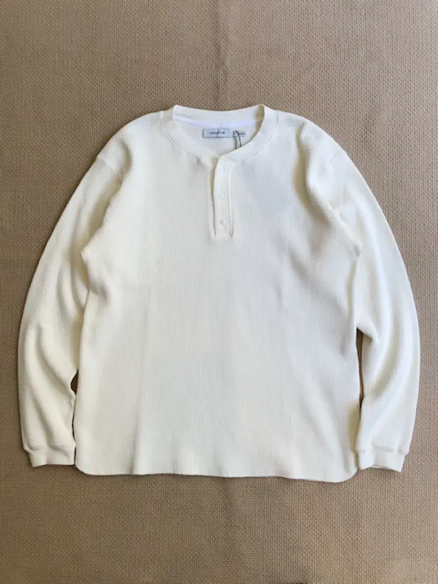 Non-Native Henley Neck Waffle Long Sleeve