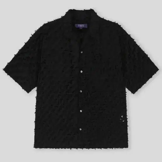 비슬로우 HAIRY MESH HALF SHIRTS BLACK