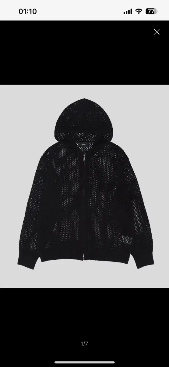 Scotch Hood Zip-Up Knit (Black) L