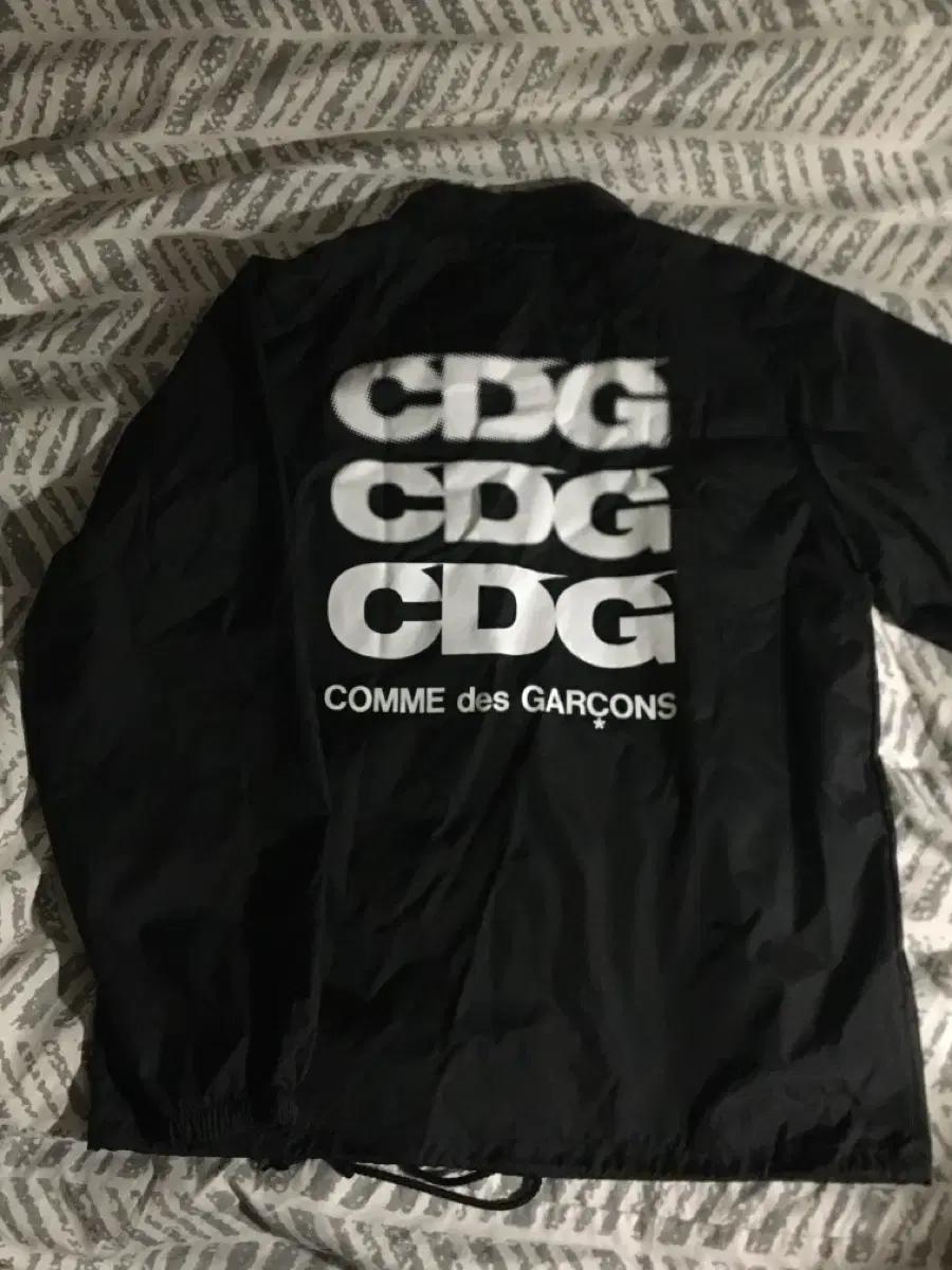 CDG Logo Coach Jacket Black M size