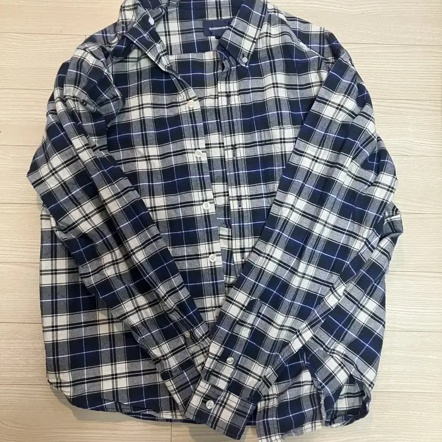 디스이즈네버댓 Plaid Shirt Navy L