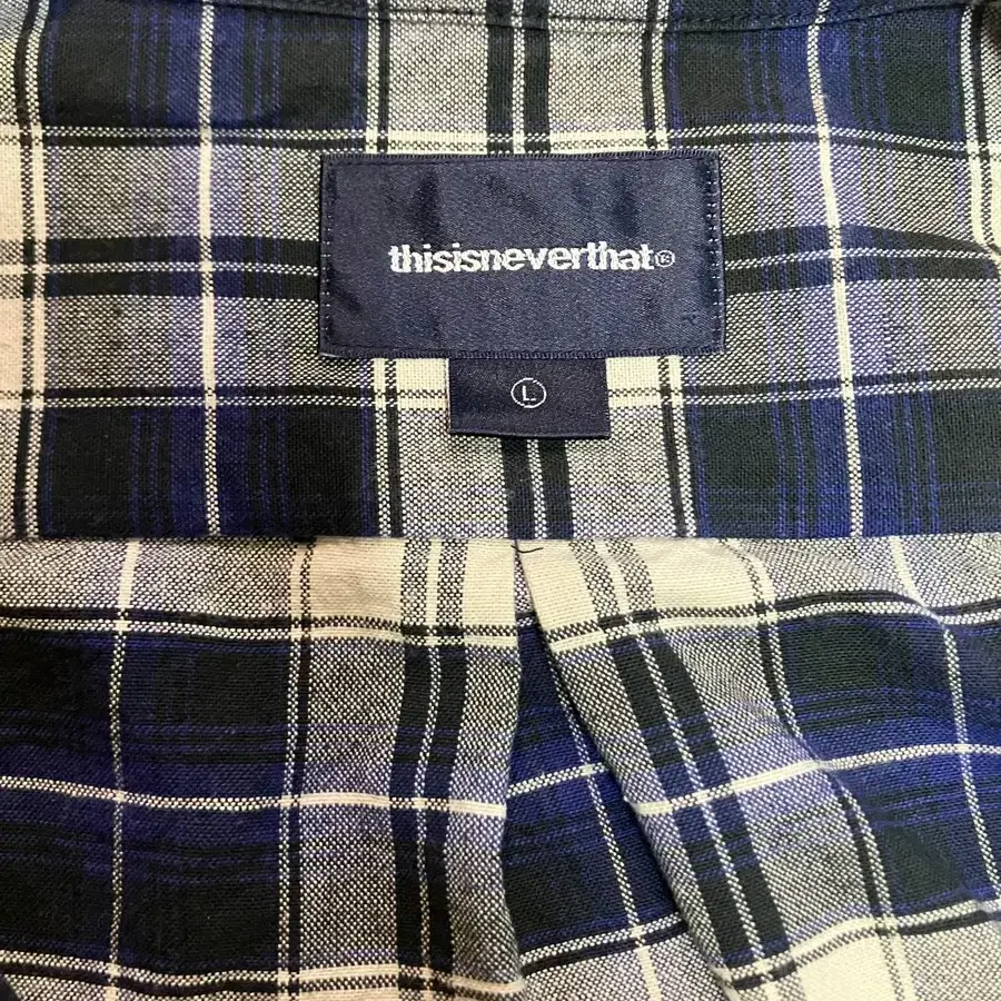 디스이즈네버댓 Plaid Shirt Navy L