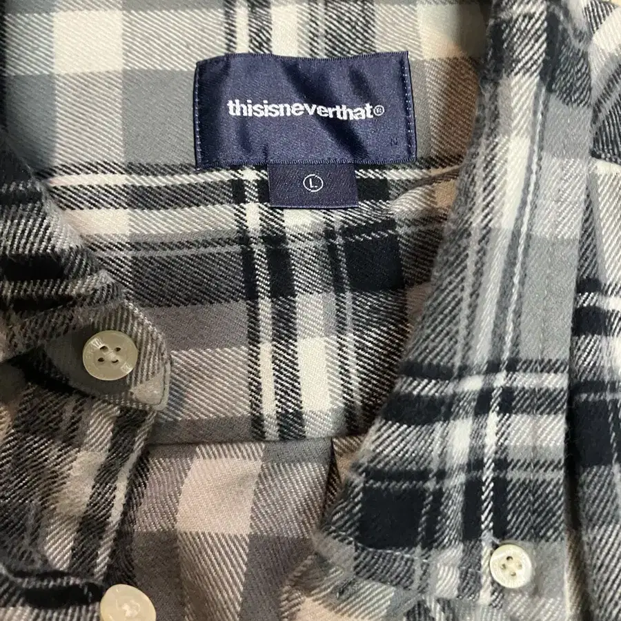 디스이즈네버댓 Flannel Check shirt Grey L