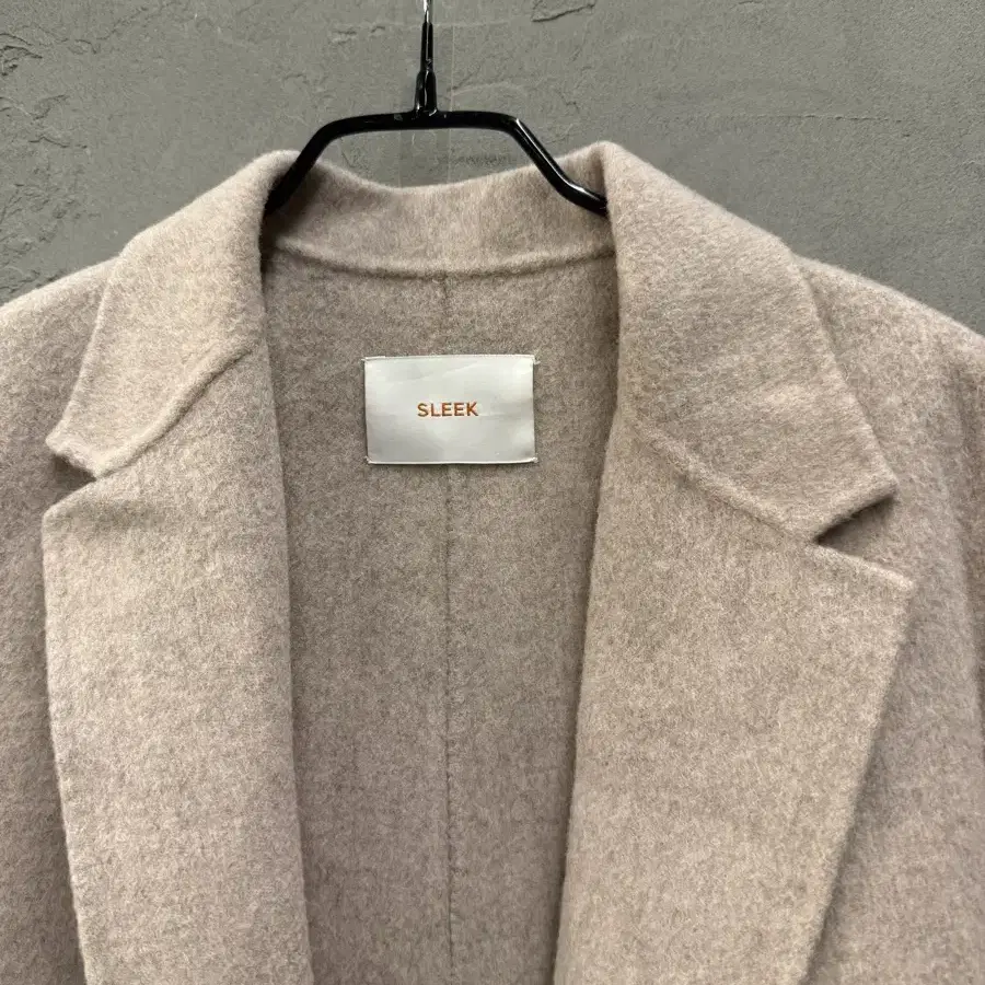 SLEEK wool90% 벨트 핸드메이드자켓