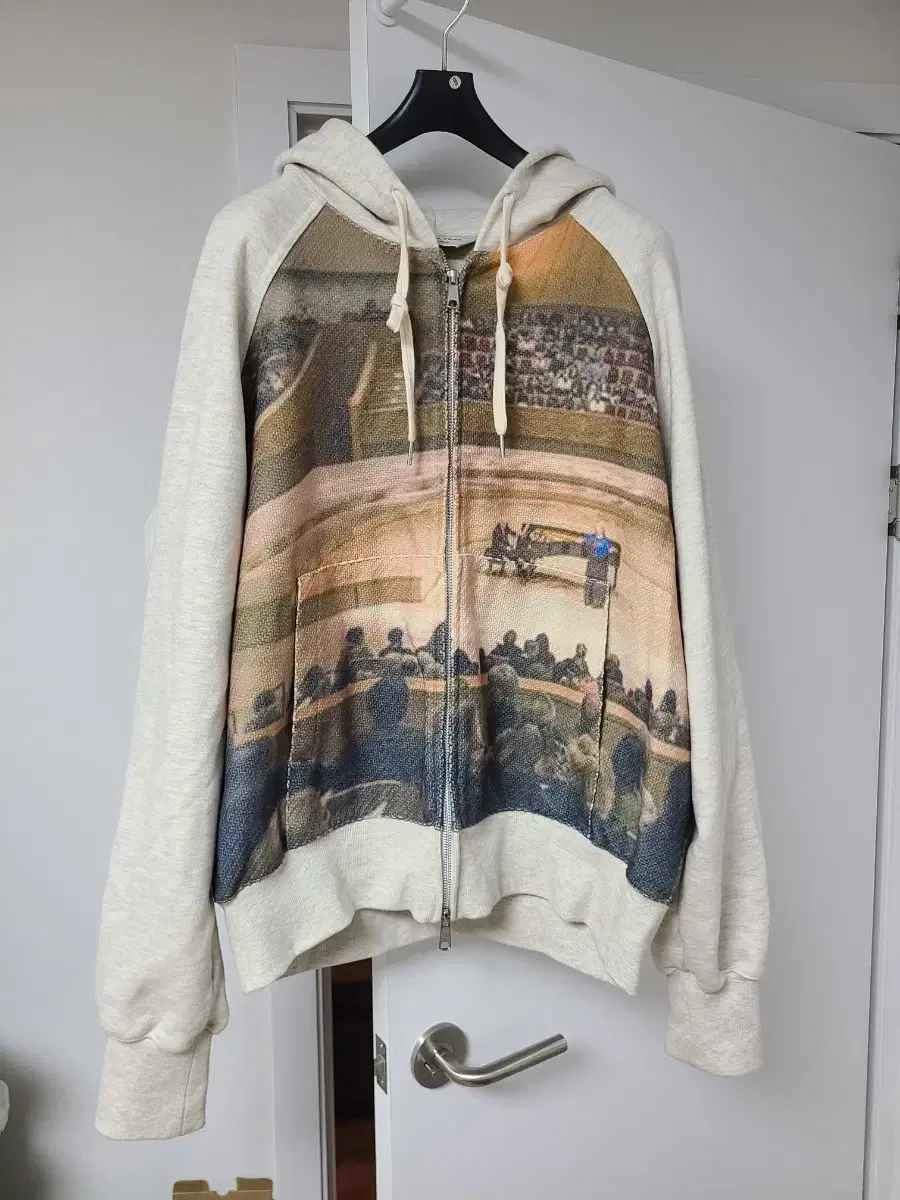 AfterprintsPaneled hood with zip-up melangeGrey M