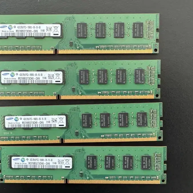 삼성 메모리 컴퓨터 디디알 램 RAM  4GB X 4 16GB