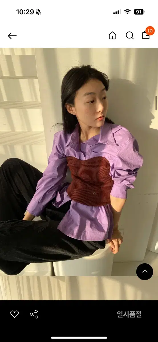 Rrace 레이스 Stitch Pocket Basic Shirt_Purp