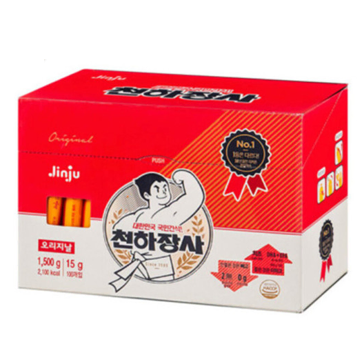 무료배송-진주햄 천하장사 오리지널 15g 100개(1500g)