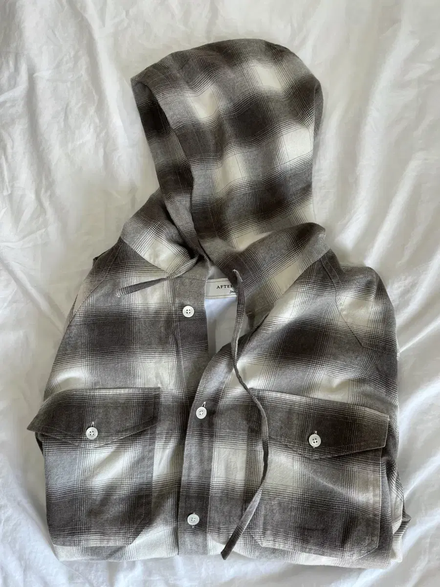 Afterpray Western Check Hoodie ShirtBrown(S)