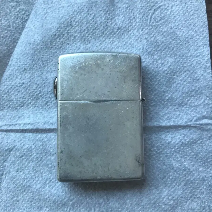 은도금 Zippo(레노마가죽파우치포함)