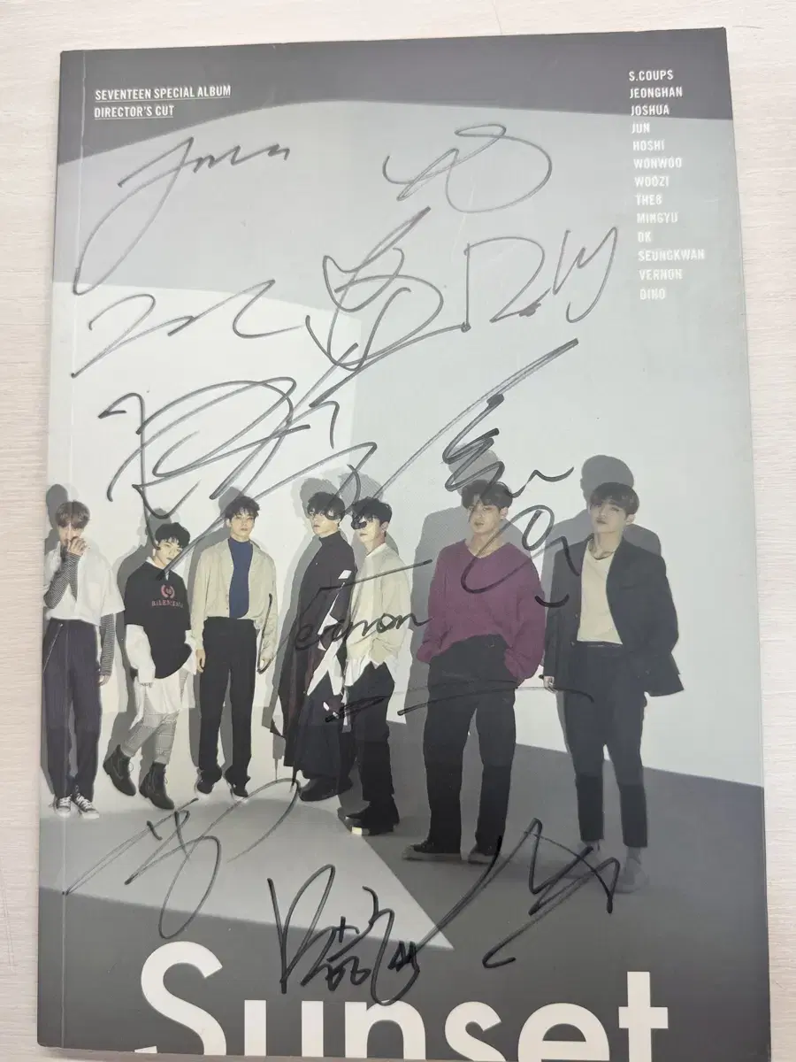 seventeen autographed sign thank you album wts seventeen autographedsignedwtsgoodmorningkupsseungpul