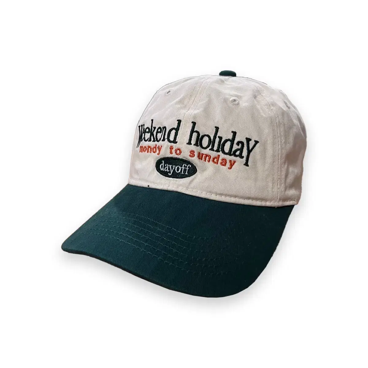 00s Embroidery Logo Vintage Two-Tone Ball Cap