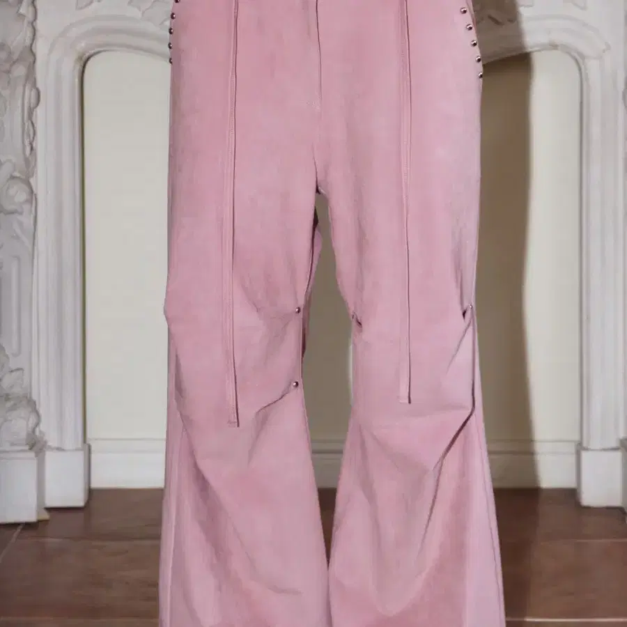 김미더영 G_SUEDE STUD PANTS / PINK