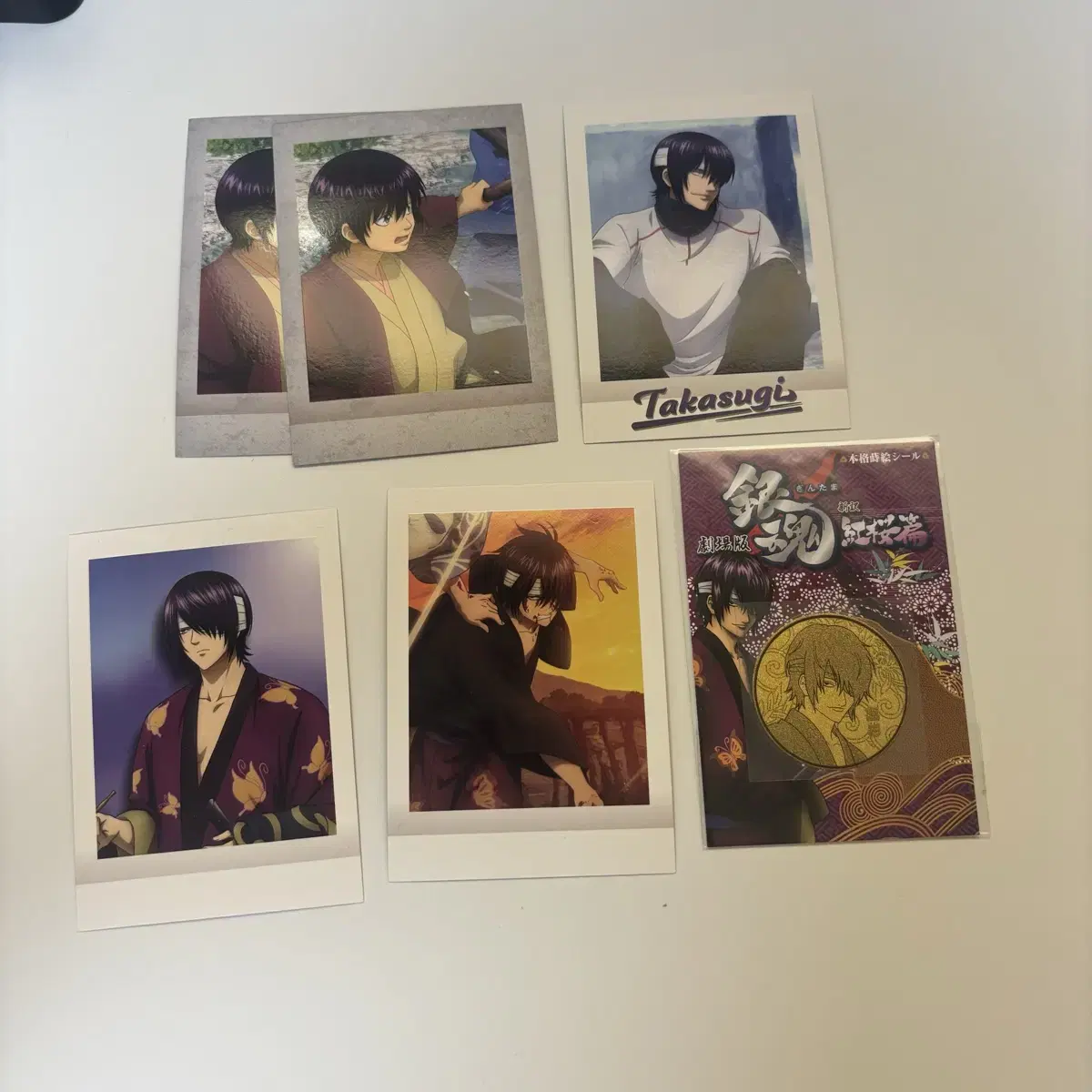 Gintama Shinsuke Pasha coin sticker 6 pieces bulk for sale