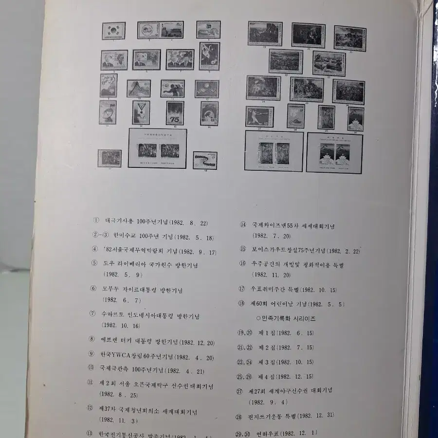 근대사 수집 82기념 87년 기념우표첩등 2권 33