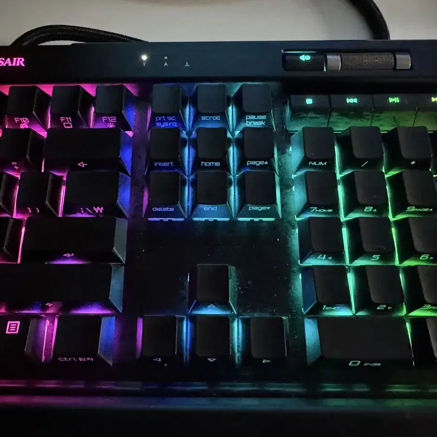 커세어 키보드 K70 RGB mk.2 적축. 측각. 윤활